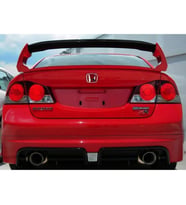 Honda Civic Uyumlu Fd6 (2006-2011) Mugen Rr Sağ Sol Çift Çıkış Arka Tampon Eki - Difüzör