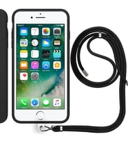 Apple iPhone 7 Plus İp Askılı Silikon Kılıf Siyah