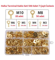 Halka Terminal Kablo Seti 540 Adet 6 Çeşit İzolesiz