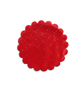 Taşlı Organze Hazır Kesilmiş Tül 24 CM (100 Adet)  Kırmızı