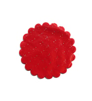 Taşlı Organze Hazır Kesilmiş Tül 24 CM (100 Adet)  Kırmızı