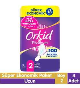 Orkid Platinum Uzun Ped Süper Ekonomik Paket 18x4 72 Adet