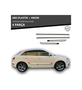 AUDI Q3 YAN KAPI KORUMA ÇITASI PLASTİK + KROM