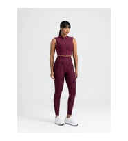 Sculpt Line Mürdüm Rengi Dikiş Modelli Spor Tayt