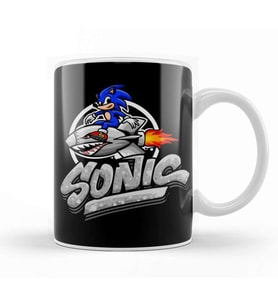 Sonict The Hedgehog Sonic Fly Kupa Bardak Porselen