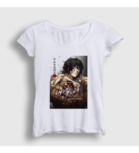 Presmono Kadın Beyaz Ohma Tokita V3 Anime Kengan Ashura T-Shirt 318267tt (Beyaz)