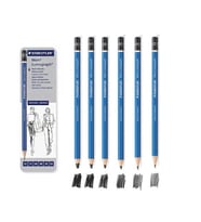 Staedtler Mars Lumograph Dereceli Kalem 6'lı Set Metal Kutu 