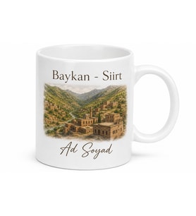 Baykan Doğa Güzellikleri Kültürü Siirt Hatırası Kupa Bardak Hediye