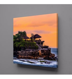 DALGALAR ARASINDA BUTİK KAFE KANVAS TABLO 30x30cm (Karışık)