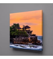 DALGALAR ARASINDA BUTİK KAFE KANVAS TABLO 30x30cm (Karışık)