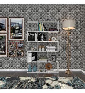 Kenzlife kitaplık firuze 150*090*20 byz duvar rafı
