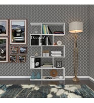 Kenzlife kitaplık firuze 150*090*20 byz duvar rafı
