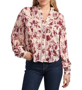 Guess Yeni Josette Uzun Kollu Kadın Pembe Gömlek W5RH16WDW82-PM6I