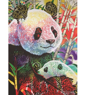 Anatolian Renkli Panda Puzzle - 1000 Parça - 66x48 cm