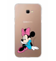 Samsung Galaxy J4 Plus  Kamera Korumalı Kapak Minnie Mouse Tasarımlı  Şeffaf  Kılıf