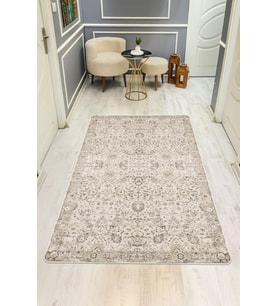 Parlak Kadife Kumaş VINTAGE Dijital Baskı Dot Kaymaz Tabanlı Halı H1066