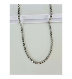 UNİSEX İÇ İÇE GEÇMELİ ÇELİK KOLYE 68CM-3MM ACR9364 (Gümüş)
