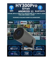 Harvoxhy300pro Beyaz Taşınabilir Projektör 2024 Hafif ve Hızlı Sürüm