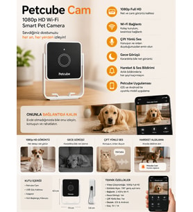 Petcube Cam 1080p HD Wi-Fi Akıllı Evcil Hayvan Kamerası