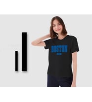 BK Gift Boston Tasarımlı Kadın Siyah T-shirt, Arkadaşa Hediye, Doğum Günü Hediyesi, Trend Tişört, Sevgili Hediyesi-1
