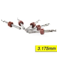 PCB Mikro Karbür CNC Matkap Ucu 10lu Set 3,175mm Tungsten 18 Shank