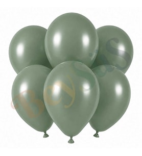 Okaliptus Renk Lateks Retro Balon (30 cm) - 6 Adet