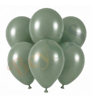 Okaliptus Renk Lateks Retro Balon (30 cm) - 6 Adet