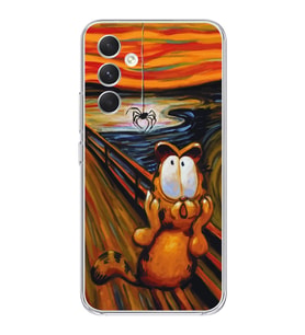 Samsung Galaxy A24 Uyumlu Garfield Tasarımlı Şeffaf Telefon Kılıfı