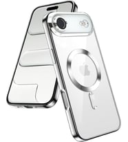 Apple iPhone 17 AiR Kılıf Kamera Lens Korumalı Renkli Magsafe Şeffaf Silikon Gümüş