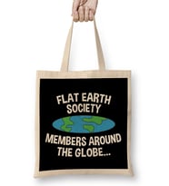 Flat Earth Society Members Around The Globe Bez Çanta Uzun Saplı