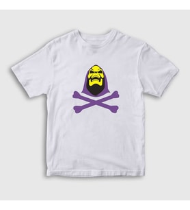 Presmono Unisex Çocuk Beyaz Skeletor İskeletor He Man T-Shirt 434027tt (Beyaz)