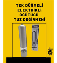 Pil İle Çalışan Elektrikli Baharat Öğütme Cihazı Ergonomik Şeffaf Gövde