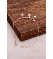 Taşlı Tasarım Gümüş Bileklik 3190 (Rose)