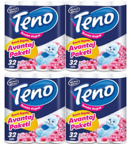 Teno Ultra Tuvalet Kağıdı Çift Katlı 128 Li Paket Pudra Kokulu (Avantaj Pk Serisi) (4PK*32)