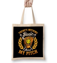 Cute There's Nothing Basic About My Pitch Softball Bez Çanta Uzun Saplı