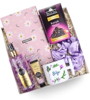 Kişiye Özel Defter & Beta Tea Karışık Meyve Çayı & T Kupa & Saten Toka & Eyüp Sabri Tuncer El ve Vücut Kremi & Eyüp Sabri Tuncer Vücut Spreyi Hediye Seti