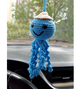 Mony Tasarım  Amigurumi Sevimli Ahtapot El Emeği Araba Süsü Dikiz Aynası