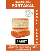 Özel Üretim Masaj Etkili Nemlendirici Kuruluk Giderici Doğal Kabak Lifli Portakal Sabunu 1 Adet