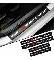 Suzuki Logo Karbon Kapı Eşiği Koruma Araba Etiket Oto Sticker Yapıştırma 4 Parça