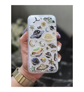 Iphone 14 Uyumlu Baskılı Şeffaf Telefon Kılıfı