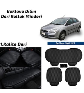 Ford Focus 2 2004-2010 Sedan Siyah Deri Oto Koltuk Minderi