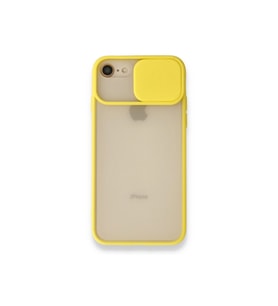 Çınarcık Dev iPhone 7 Kılıf Palm Buzlu Kamera Sürgülü Silikon - Kırmızı