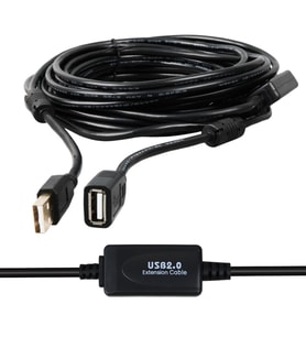 Powermaster PM-11955 10 Metre USB-A 2.0 Dişi Erkek Uzatma Kablosu Siyah