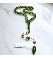 Ateş Kehribar Tesbih 40 CM Yeşil