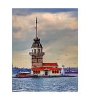 Kızkulesi 6 Sayılarla Boyama Seti Canvas Kasnaklı 40 x 50 cm