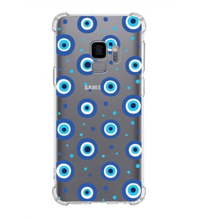 PrintiFy Samsung Galaxy S9 Uyumlu Nazar Boncuğu 1 Baskılı Şeffaf Köşe Korumalı Antişok Kılıf