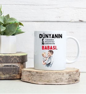 BABALAR GÜNÜNE ÖZEL BABA MESAJLI KUPA BARDAK