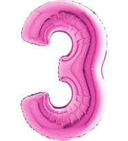 5 Rakam Folyo Balon Pembe 40Inc 100cm