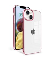 Apple iPhone 14 Kılıf Zore Sun Kenarları Renkli Şık Tasarım Kılıf (Rose)
