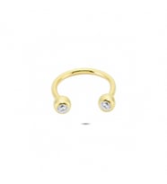 Glorria Altın Taşlı Yarım Halka Piercing
